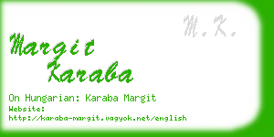 margit karaba business card